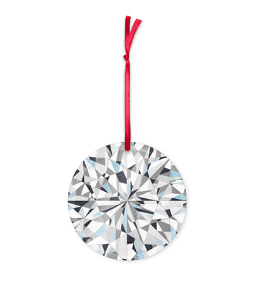 Customizable Round Brilliant Cut Acrylic Ornament